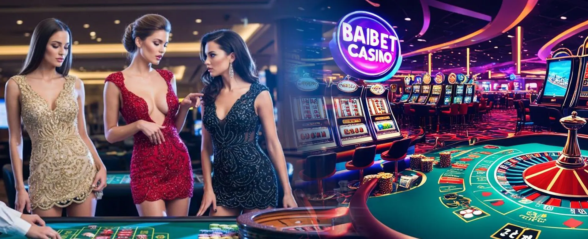 Vibrant online casino background with chips and cards